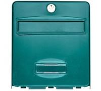 BURG-WÄCHTER Boîte aux Lettres Agréée La Poste, 2 Portes, 509 VE BALthazar, Vert, en Acier Galvanisé, Avec Porte à Ouverture Totale et Stop-Courrier (Porte bloquée à 120°)
