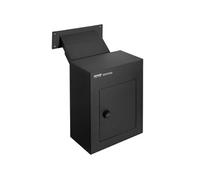 VEVOR Boîte aux Lettres Encastrable Murale, 330x178x430 mm, Boîte de Dépôt Courrier Travers Mur, 70 à 200 mm, en Acier Robuste, Verrou à Code Combinaison pour Lettres Chèques Clés Maison Bureau, Noir