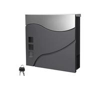 ECD Germany Boîte aux Lettres Murale - 37 x 10,5 x 36,5 cm - avec Compartiment à Journaux Anthracite