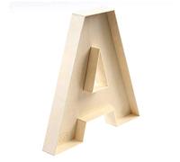 Boîte aux lettres A à remplir en bois de 22 cm - Lettres creuses A à Z