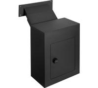 Boîte aux lettres à encastrer dans le mur 330x178x430mm - noire - résistante aux intempéries et sûre - optimale pour l'extérieur