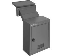 Boîte aux lettres à encastrer en traversée de mur 320x158x430mm gris foncé