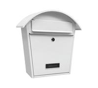 Boîte Aux Lettres Arquée Blanche Avec Toit 36x13,3x37H Semi-Circulaire