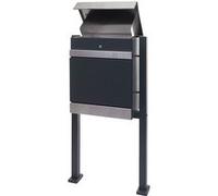 Boîte aux lettres avec pied HWC-K41 acier inoxydable galvanisé anthracite Anthracite