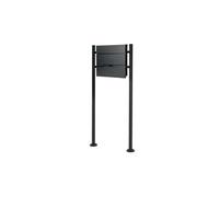 Boîte aux lettres avec support boîte postale anthracite sur pieds avec 2 clés