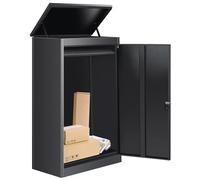 Boîte aux lettres boîte à colis pour l'extérieur, boîte à colis avec serrure à combinaison, boîte aux lettres en acier revêtu de poudre acier inoxydable, boîte aux lettres à colis avec fonction