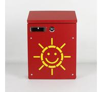 boîte aux Lettres, Boîte aux Lettres décorative Murale avec Deux clés, boîte extérieure étanche à la Pluie, adaptée au Bureau de l'école Domicile(Red)