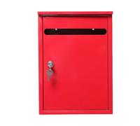 Boîte Aux Lettres Boîte aux Lettres électronique Murale Robuste for Colis, résidence familiale, résistante à la Rouille, décorative, Bureau pour Le Bureau à Domicile(Red)