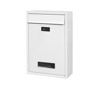 Boîte Aux Lettres, Boîte Aux Lettres Murale en Acier Inoxydable avec Serrure à Combinaison Sécurisée Coffre-Fort Verrouillable Boîte à Clés Blanche pour La Maison Et Le Bureau