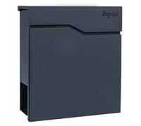 Boîte aux Lettres Celsius Zelsius Wave avec Compartiment à journaux | Effet Soft Close intégré | Boîte aux Lettres en Anthracite RAL7016 | Montage Mural ou sur Pied | Boite aux Lettres, Boite aux Let