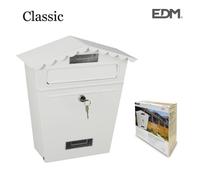 Boîte aux lettres - Classique - Blanche - Murale - Extérieur - Serrure unique