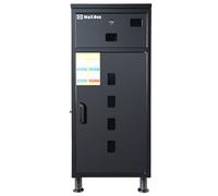 Boite aux Lettres Colis 850x400x400mmVerrouillable, antivol, Base réglable, résistant à la Pluie, antirouille, ventilé,Livraison de courrier et de Colis pour Maisons unifamiliales -Gris Anthracite.