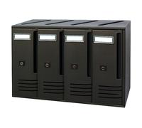 BOÎTE AUX LETTRES DE COPROPRIÉTÉ MOD. CUBE EN ALUMINIUM COULEUR FONTE 4 PLACES