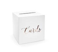 PartyDeco – Boîte aux lettres de mariage – Cartes Or rose