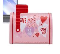 Boîte aux lettres de Saint-Valentin en tôle - Porte-cartes de Saint-Valentin - Boîte aux lettres décorative pour lettres, notes et cadeaux - Boîte en métal - Salle de classe, maison