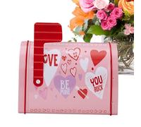Boîte aux lettres de Saint-Valentin pour - Fer blanc 9,5 x 13,5 x 8 cm | Boîte aux lettres de Saint Valentin, cadeau d'échange en classe | Titulaire de la carte souvenir pour activités et D