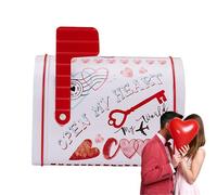 Boîte aux lettres de Saint-Valentin pour - Fer blanc 9,5 x 13,5 x 8 cm | Boîte aux lettres de Saint Valentin, cadeau d'échange en classe | Titulaire de la carte souvenir pour activités et D