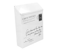 Boîte aux Lettres Déco en Métal de Style Vintage avec Serrure - Organiseur de Courrier Mural inspiré de l'Americana, Boîte de Commentaires Rustique pour Jardin, Ferme et Maison