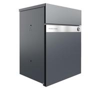 Boîte aux lettres design - Montage en saillie - Édition Kant - Elegance 2 personnalisable avec votre nom (RAL 7016 gris anthracite)