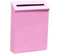 Boîte Aux Lettres D'extérieur Minimaliste - Boîte Aux Lettres Murale De Couleur Unie, Décoration en Tôle Déverrouillée pour Une Décoration Moderne De Maison Et De Jardin(Pink Color)