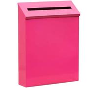 Boîte Aux Lettres D'extérieur Minimaliste - Boîte Aux Lettres Murale De Couleur Unie, Décoration en Tôle Déverrouillée pour Une Décoration Moderne De Maison Et De Jardin(Rose Red)