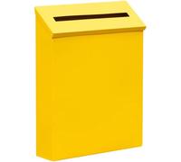 Boîte Aux Lettres D'extérieur Minimaliste - Boîte Aux Lettres Murale De Couleur Unie, Décoration en Tôle Déverrouillée pour Une Décoration Moderne De Maison Et De Jardin(Yellow Color)