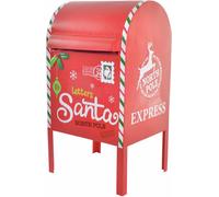 Boîte aux lettres dkd home decor white red metal 29 x 24 x 52 cm