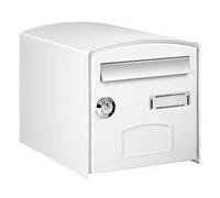 Boîte aux lettres - Dome - Simple Face - Acier - Blanche - Anti-vol