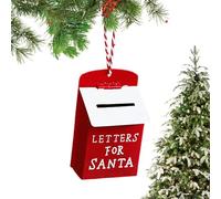 Boîte aux lettres du Père Noël - Décoration de Noël - Décoration festive pour boîte aux lettres - Arbre de Noël - Pendentif de type boîte aux lettres créative avec arbre de Noël