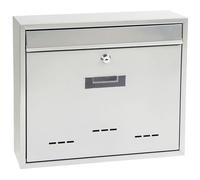 Boîte aux lettres en acier BK.31.D.S avec trous pour vue partielle 360 x 310 x 90 mm, argent