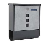 Boîte aux lettres en acier inoxydable - Fixation murale pour courrier sécurisé et livraison de colis - Capacité moyenne - Utilisation en extérieur