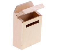 Boîte Aux Lettres En Bois Avec Décalcomanies, Miniature, Pour Porte De Jardin Féerique, Accessoires De Décoration, Meubles, Jouets Pour Enfants, Échelle 1/12, 1 Pièce