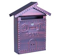 BOITE AUX LETTRES EN FER FORGE FORME MAISON-700 L28xP8xH34 cm