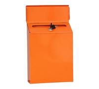 Boîte aux lettres en fer forgé robuste avec serrure à suspendre pour patios, jardin, porche, extérieur, durable, rangement du courrier en métal, style fermier, style extérieur avec supports