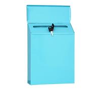 Boîte aux lettres en fer forgé robuste avec suspension pour patio, jardin, porche, extérieur, durable, rangement du courrier en métal, gain de place, support mural
