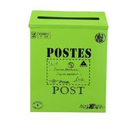 Boîte aux Lettres en Fer pour robuste pour déco Extérieure Boîte(Green)
