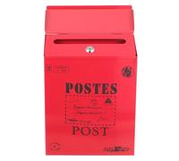 Boîte aux Lettres en Fer Vintage Rouge, Murale Verrouillable