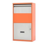 Boîte aux Lettres en métal avec Serrure à Combinaison, boîtes aux Lettres extérieures étanches avec Rembourrage en Mousse Antichoc à l'intérieur (Orange 95 x 30 x 47 cm)