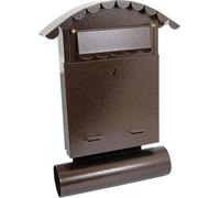 Boîte aux lettres, espace pour le journal, cuivre, format B6, 24,5x7x36,5 cm, Damech