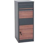 Boîte aux Lettres HWC-G80 Taille L galvanisé Anthracite Imitation Bois foncé