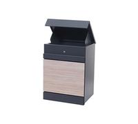 Boîte aux lettres HWC-K41 métal galvanisé anthracite aspect bois
