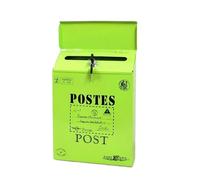 Boîte aux Lettres Iron Mailbox Retro Email Box Magazines Holder Wall Hanging Decorations Post Letterbox Outdoor pour l'extérieur(Green type1)
