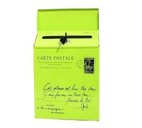 Boîte aux Lettres Iron Mailbox Retro Email Box Magazines Holder Wall Hanging Decorations Post Letterbox Outdoor pour l'extérieur(Green Type 2)