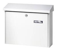 Boîte aux lettres - Journal - Blanche - Acier galvanisé - Murale - Résistante aux intempéries