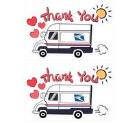 Boîte aux lettres Merci sur les autocollants, décalcomanies pour l'extérieur - Étanche pour les autocollants, autocollants de remerciement, utilisation en intérieur et en extérieur, boîtes aux lettres