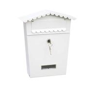 Boîte aux Lettres Metal Key Lock Mail Boxes Outdoor Locking Wall Mount Mailbox Drop Box Collection(Color 02)