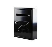 Avizar Boîte aux Lettres Métallique Étanche et Antirouille 26×20×7.5cm Noir