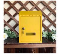 Boîte aux Lettres métallique verrouillable, boîte Murale résistante aux intempéries avec fenêtre Transparente et Serrure à clé pour Ranger en Toute sécurité Lettres et journaux, conteneur de sécurit
