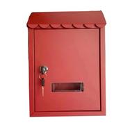 Boîte aux Lettres métallique verrouillable, boîte Murale résistante aux intempéries avec fenêtre Transparente et Serrure à clé pour Ranger en Toute sécurité Lettres et journaux, conteneur de sécurit
