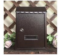 Boîte aux Lettres métallique verrouillable, boîte Murale résistante aux intempéries avec fenêtre Transparente et Serrure à clé pour Ranger en Toute sécurité Lettres et journaux, conteneur de sécurit